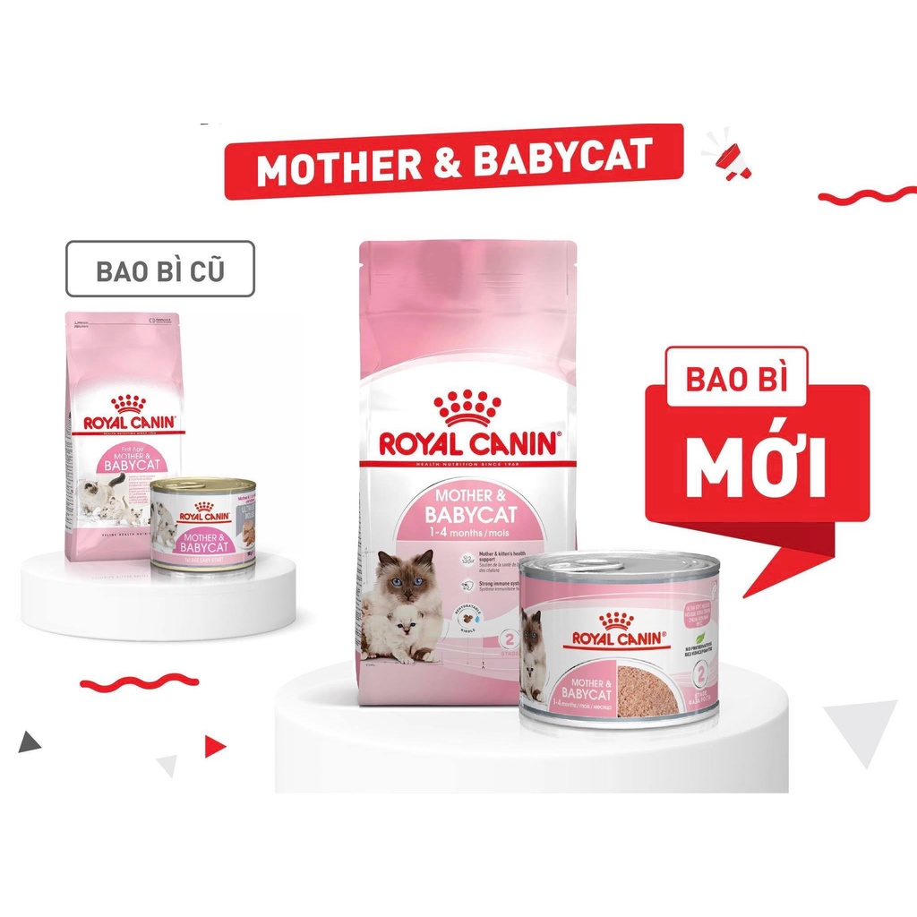 Thức ăn hạt cho mèo sơ sinh và mèo mẹ Royal Canin Mother & Baby Cat 34 1kg