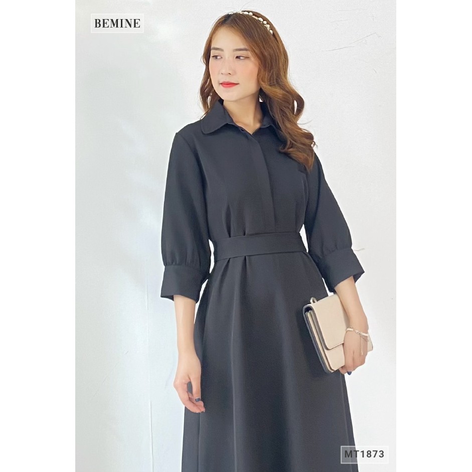 Đầm sơ mi cột eo sang trọng BEMINE M1873DEN | BigBuy360 - bigbuy360.vn