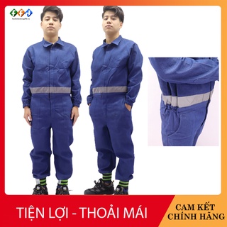Áo Jeans liền quần phun cát, sản xuất bởi bảo hộ FFD