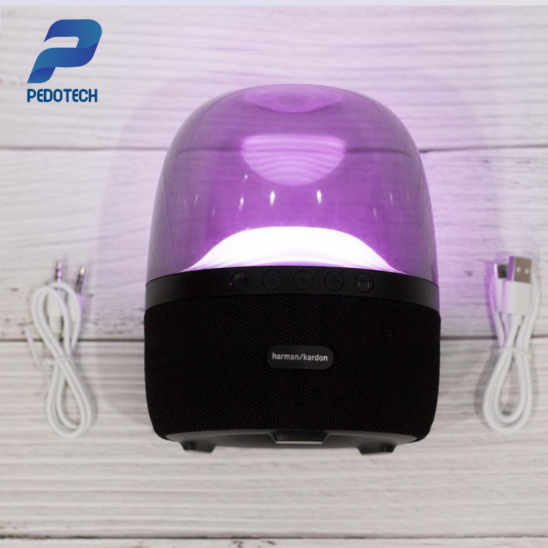 Loa bluetooth có đèn led Glass Smart 3 Pedotech, âm thanh hay LED 10 chế độ kết nối điện thoại, máy tính, đài FM BH 6th