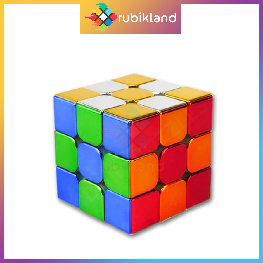 Rubik Cyclone Metallic 3x3 M Có Nam Châm Stickerless Mạ Kim Loại