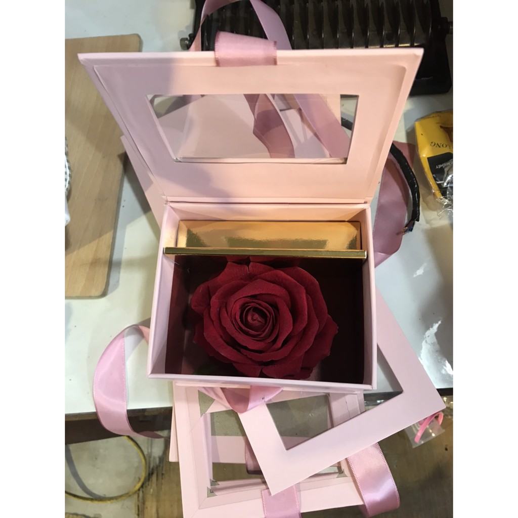 Hộp quà tặng hộp son mặt kính kt14x14cm | BigBuy360 - bigbuy360.vn