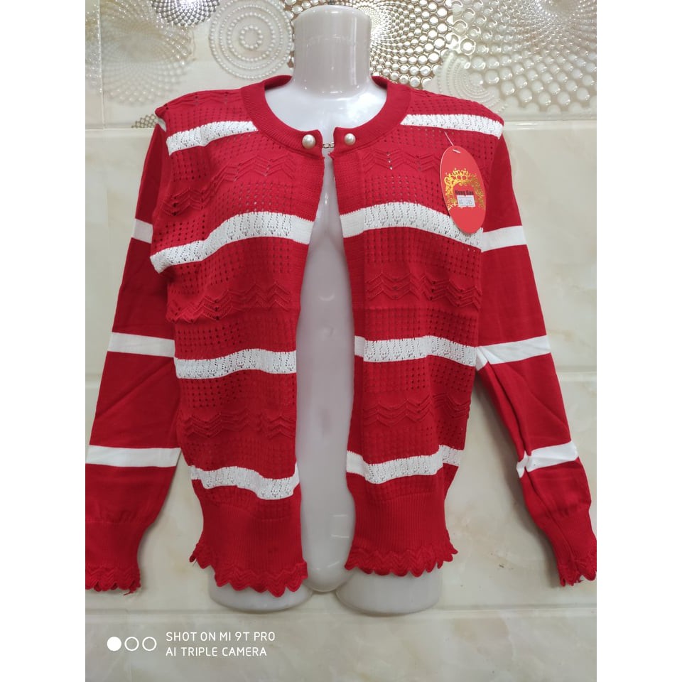 Áo khoác len nút ngọc cài | BigBuy360 - bigbuy360.vn