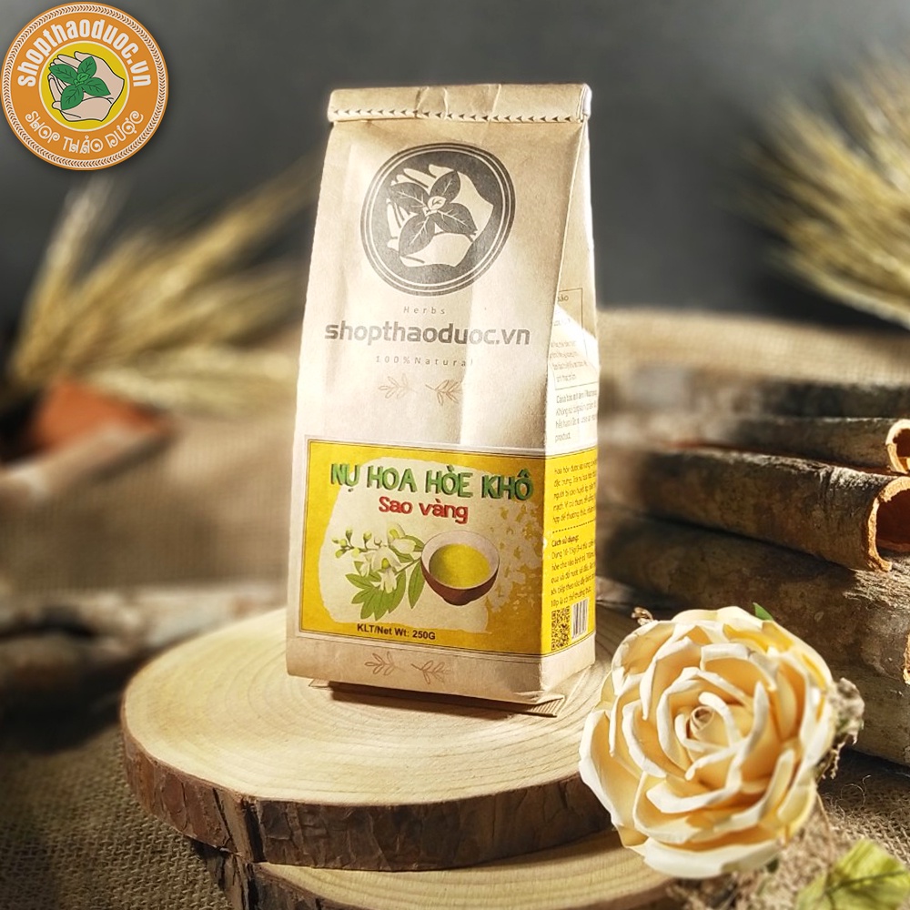 Combo 2 gói 250g - Trà hoa hòe khô đã sao vàng - Quà tặng cho người cao tuổi - Giúp dễ ngủ, an thần, hạ huyết áp