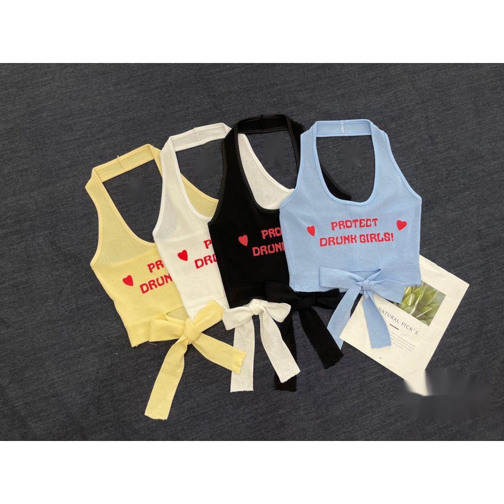 Áo Croptop Không Tay Phong Cách Hàn Quốc Thời Trang Mùa Hè Hàng Mới