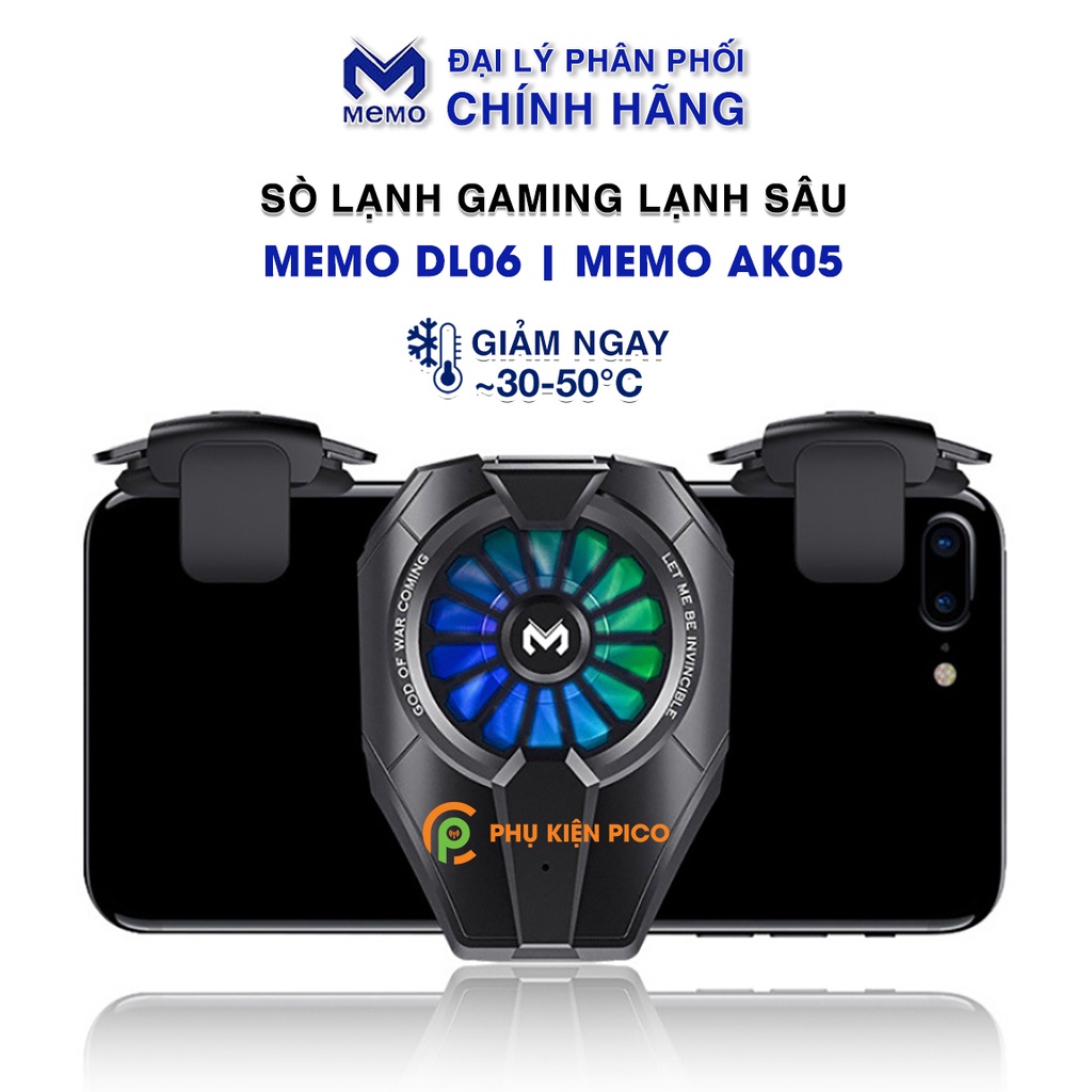 Tản nhiệt điện thoại Memo DL06 và nút bắn Pubg Memo AK05 auto táp siêu nhanh combo hoàn hảo chiến mọi loại game