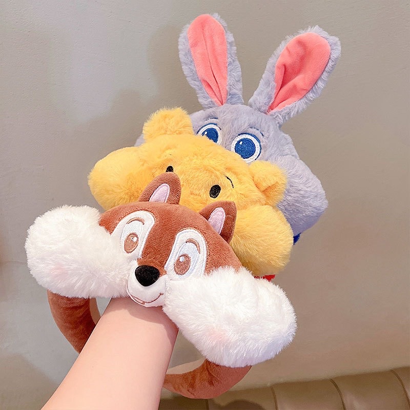 Cài Tóc, Bờm tóc, Băng đô 3D hoạt hình nhiều mẫu đáng yêu nhồi bông: Gấu Dâu Lotso, Gấu Pooh, Heo, Thỏ, Sóc Chip & Dave