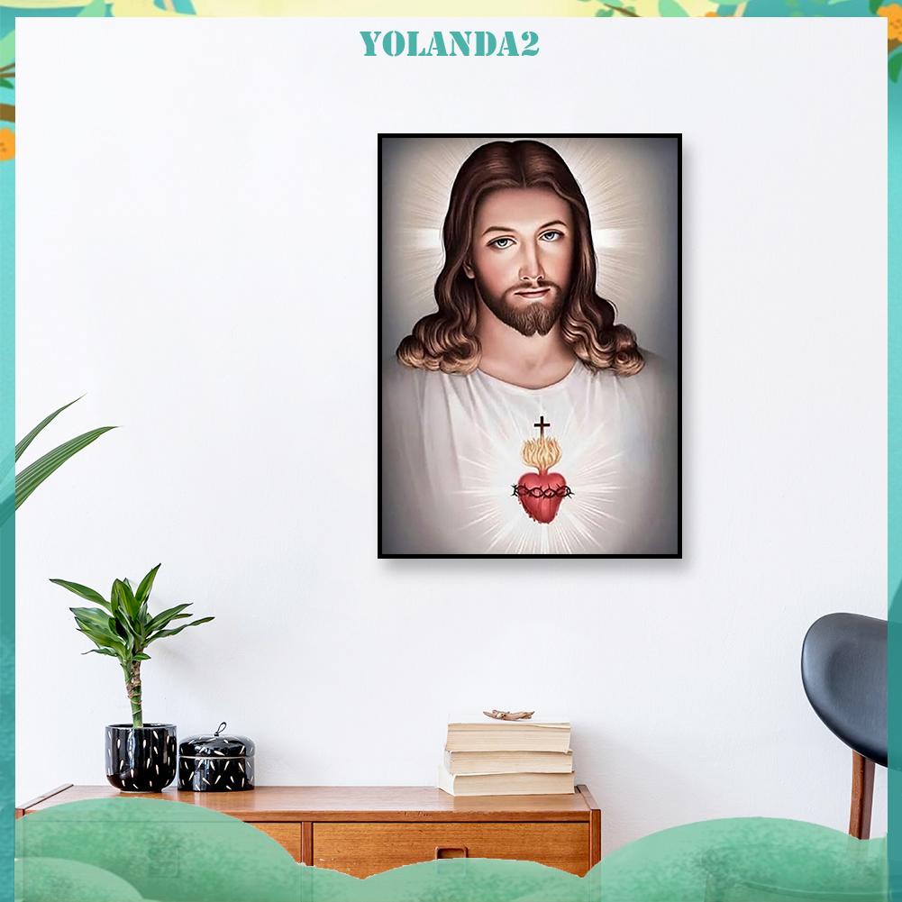 Tranh Đính Đá Kim Cương Tròn 5d Toàn Bộ Hình Chúa Jesus