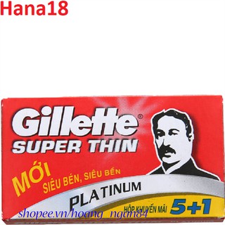 Hộp 06 lưỡi lam Gillette Super Thin Chính Hãng.