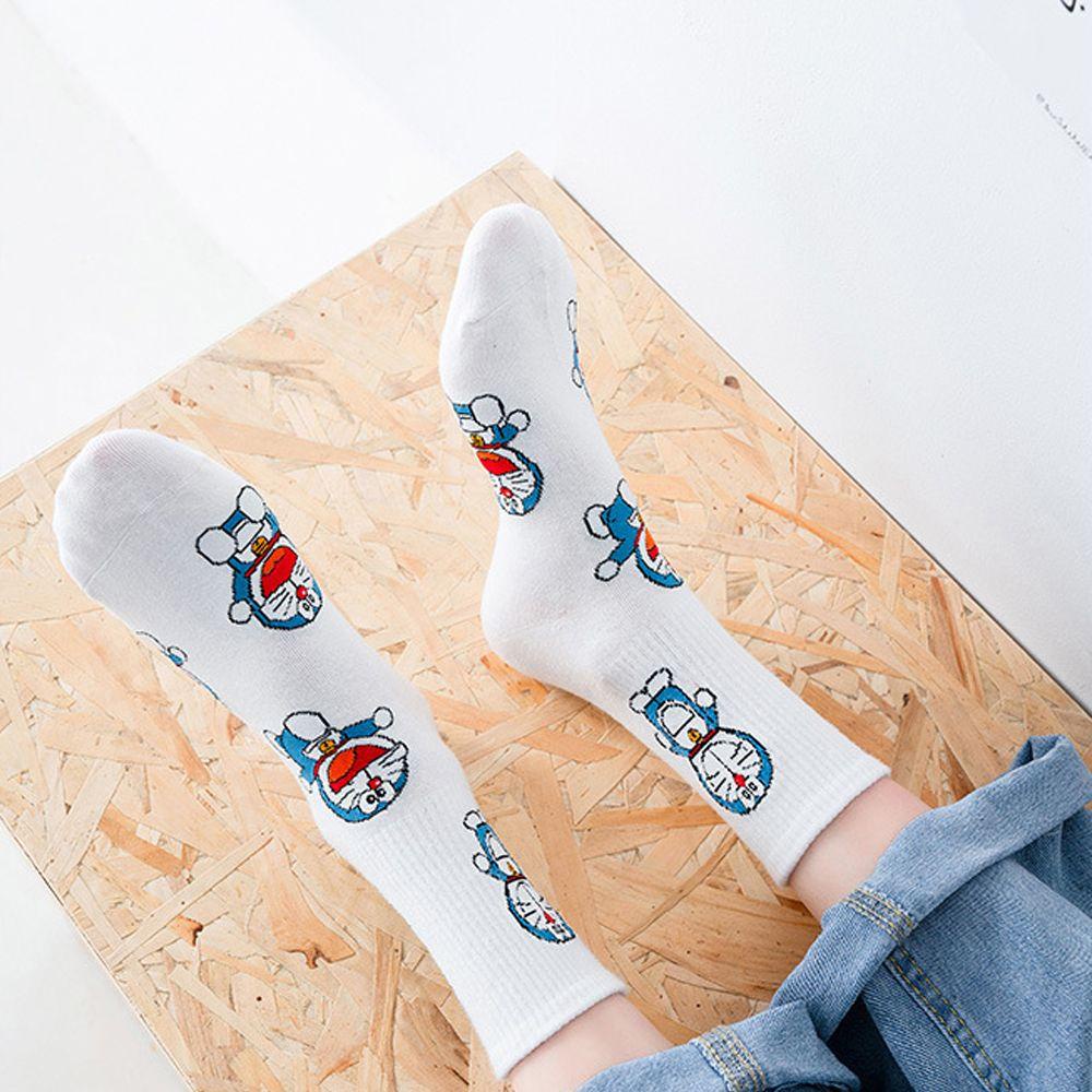 Tất Cotton Hoạ Tiết Kẻ Sọc In Hình Mèo Phong Cách Harajuku 26Eddie