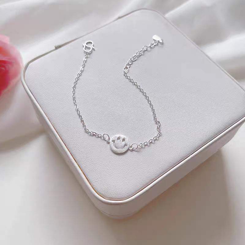 Lắc bạc mặt cười tỏa nắng DaLiA Jewelry lắc tay bạc thật lắc chân bạc không gỉ