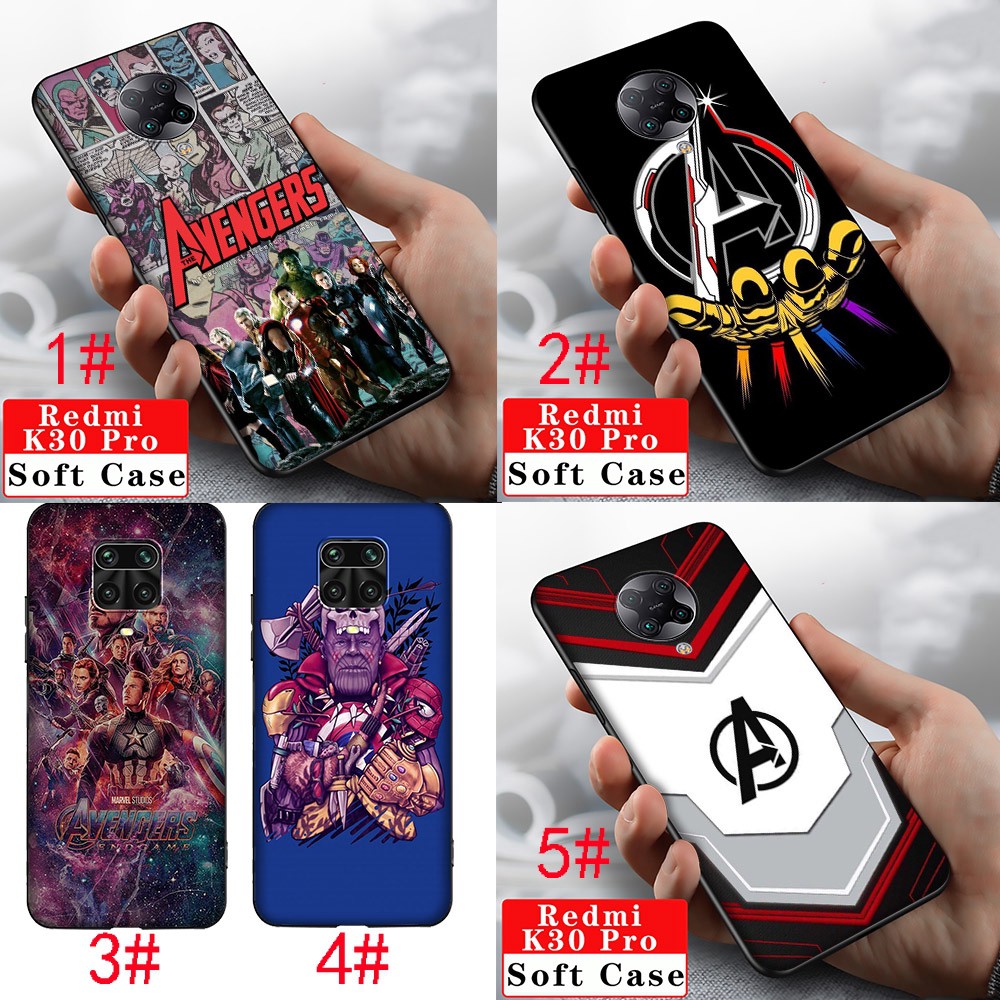 Ốp Lưng Mềm Phong Cách Marvel Avengers-1 Redmi 4a 5 Go S2 Note 5a 9 9s K30 Prime Pro Max Plus