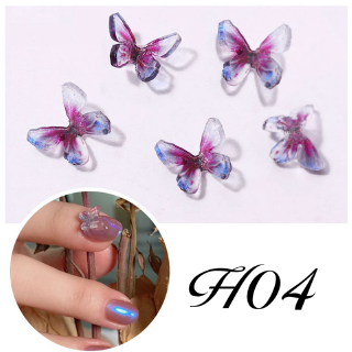 Miếng Dán Trang Trí Móng Tay Hình Bướm 3D DIY
