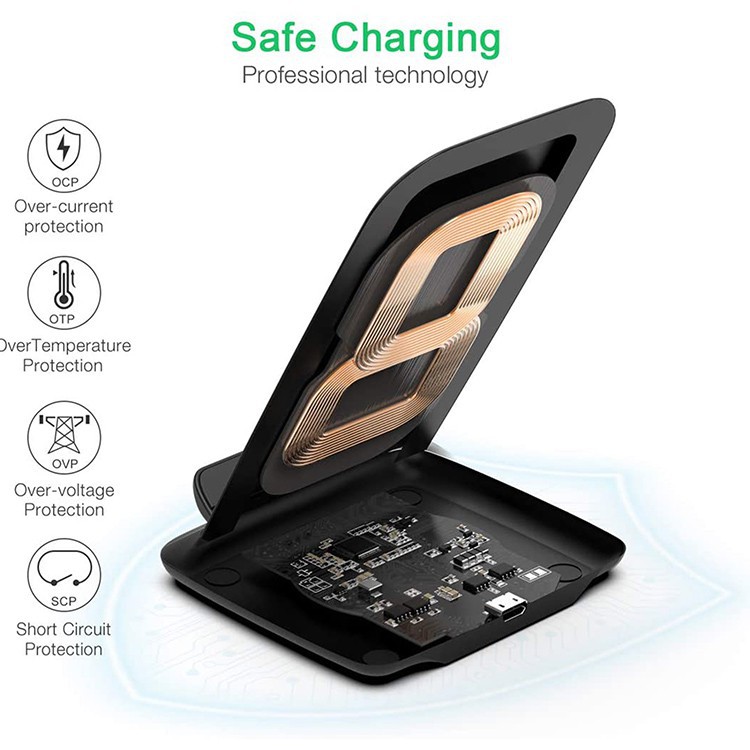 Đế Sạc Nhanh Không Dây CHOETECH 10w Cho Samsung Galaxy Note 10/s10/s9/s8