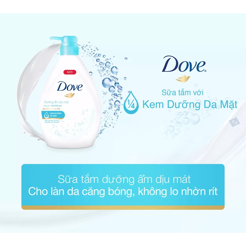 Combo 2 Sữa Tắm Dưỡng Thể Dove Dưỡng Ẩm Dịu Mát Chai 530gx2