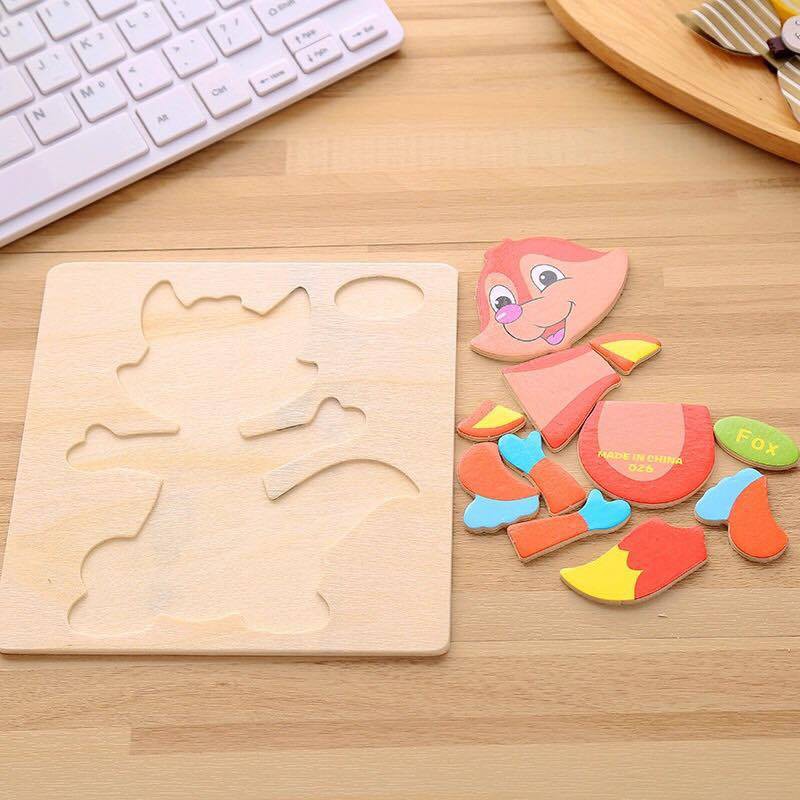 Đồ Chơi Gỗ Tranh Ghép 3D Nhiều Chủ Đề Cho Bé