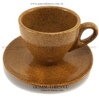Cốc espresso 80ml Bát Tràng Kèm Đĩa
