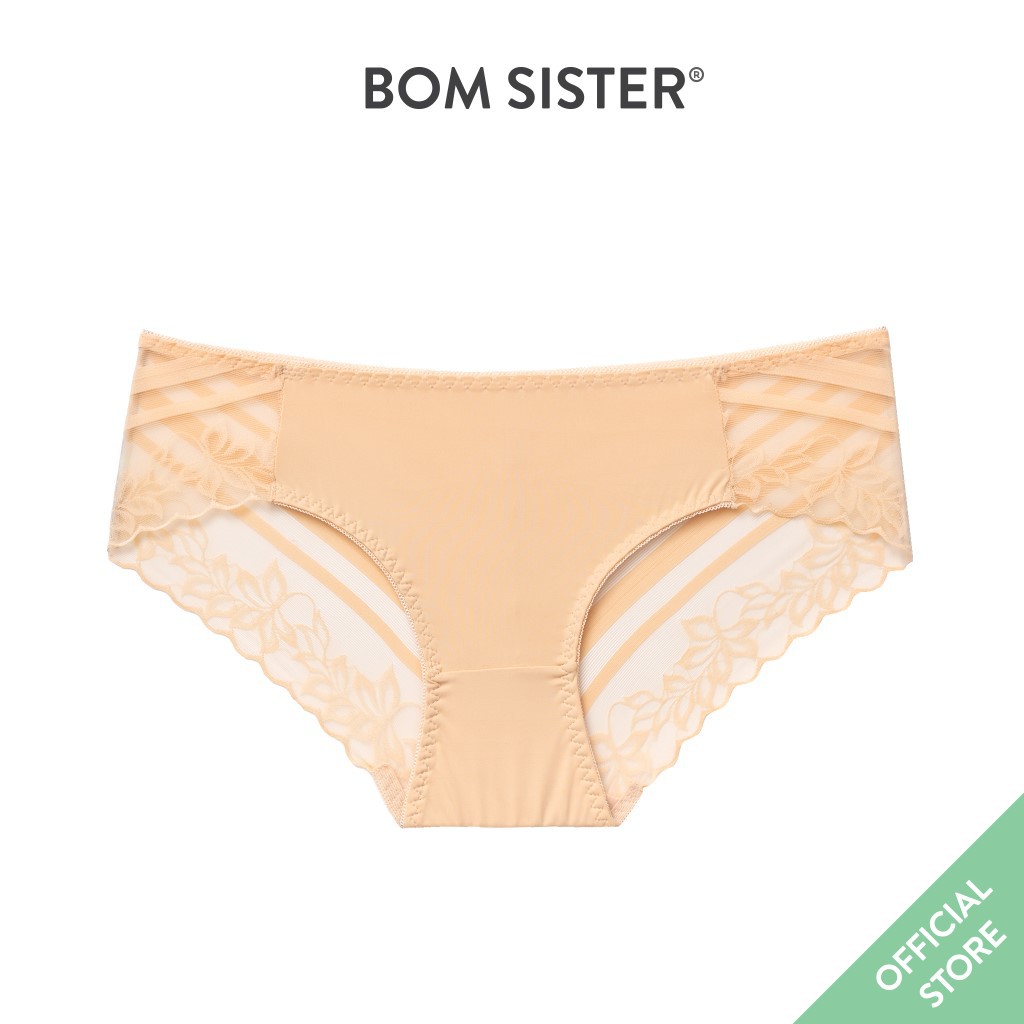 [Mã FAMALLT5 giảm 15% đơn 150k] Quần lót thun phối lưới màu trơn BOM SISTER Q204