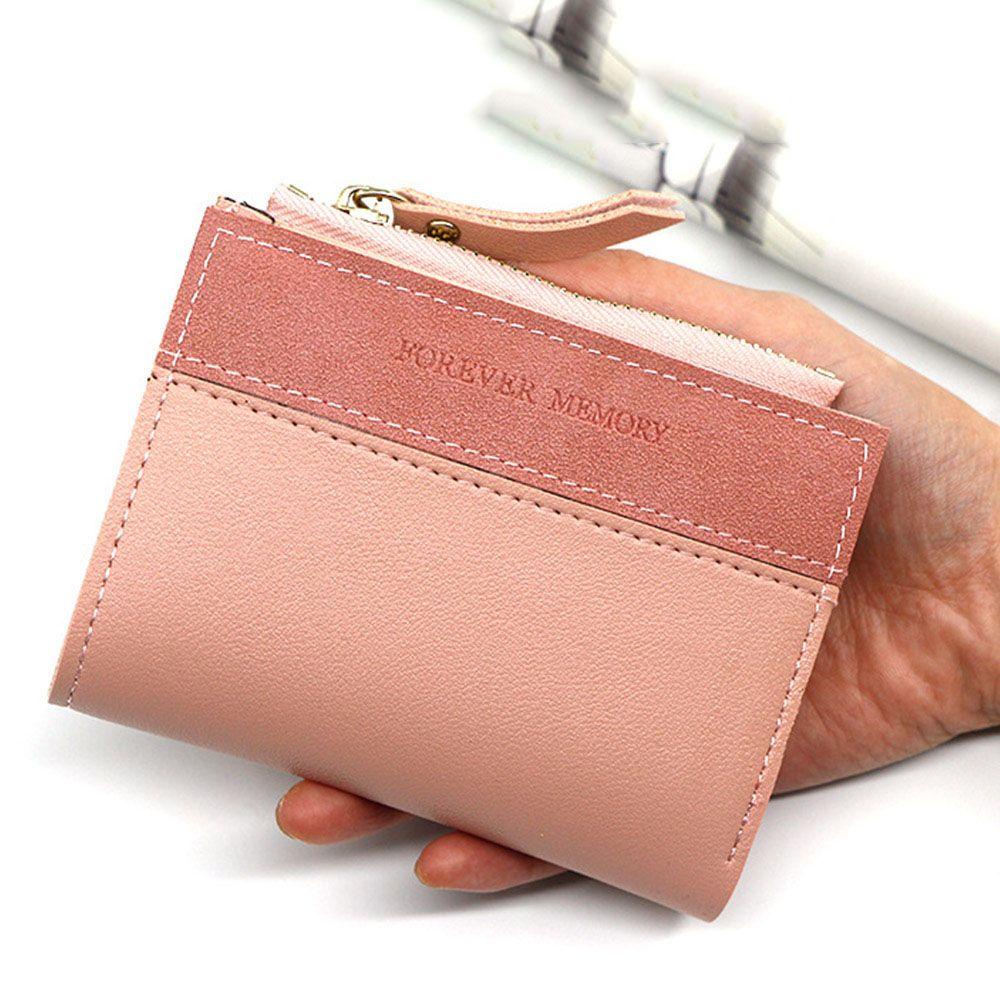 Ví Da PU Ngắn Có Khóa Kéo Thời Trang