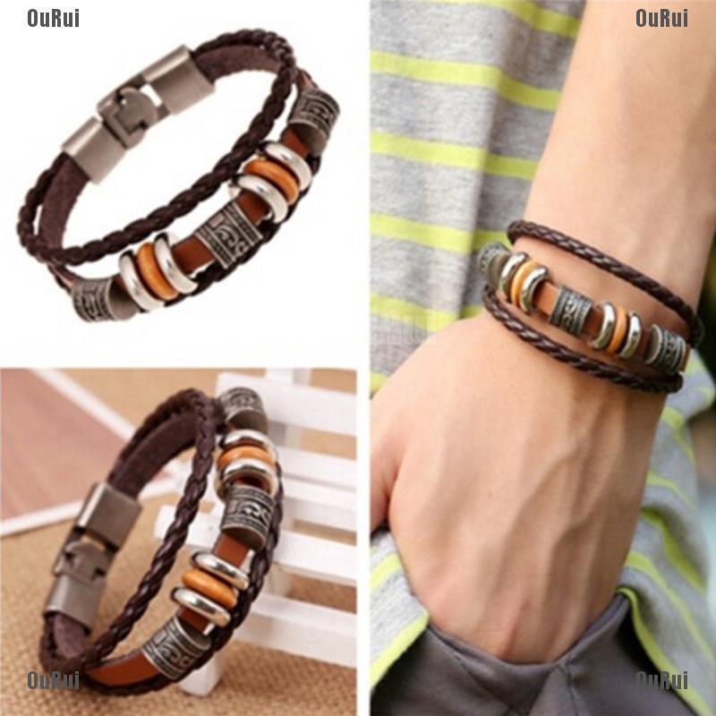 Vòng Tay Da Nâu Thời Trang Cá Tính Cho Nam
