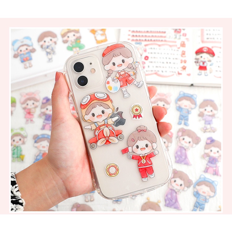 Set 24 Miếng Dán Trang Trí Sổ Tay Chống Thấm Nước Họa Tiết Độc Đáo