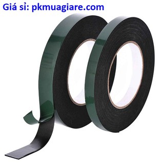 Băng keo xốp đen 2 mặt bản siêu dính 1 phân 6