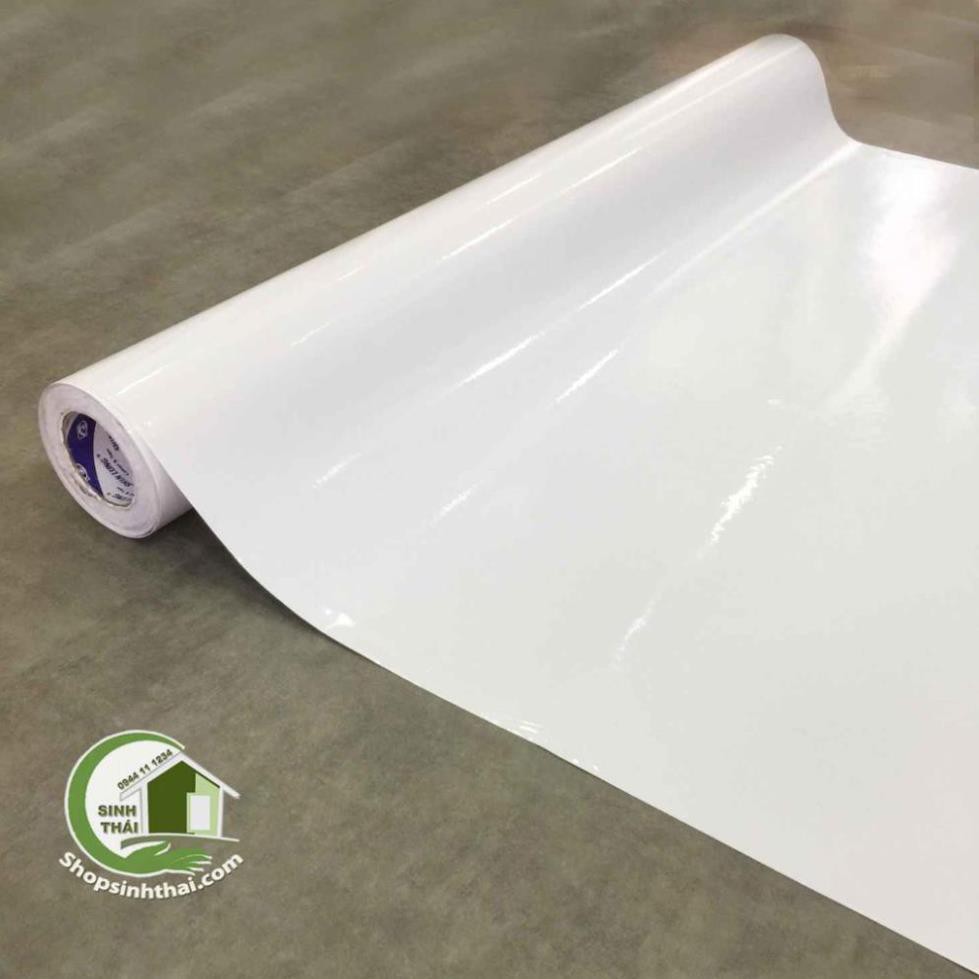 Giấy dán tường màu trắng bóng,  có sẵn keo