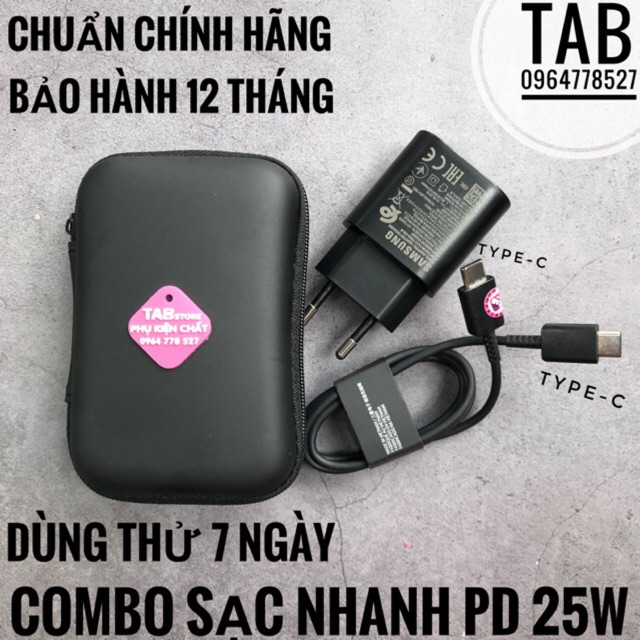 Bộ Sạc Nhanh Samsung PD 25w Chính Hãng - Bảo Hành 12 Tháng