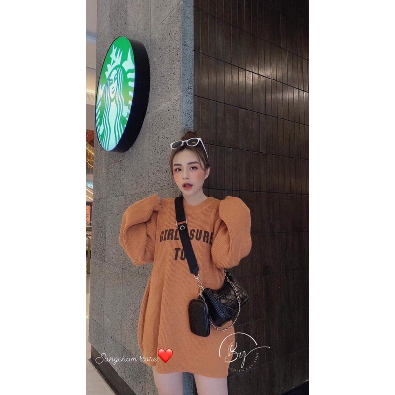 ÁO LEN CHỮ NGỰC OVERSIZZE PHOM DẤU QUẦN❌ HOT HIT❌