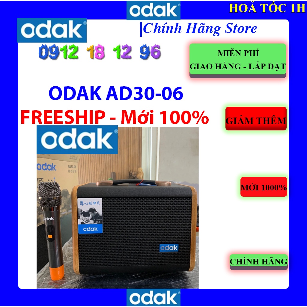 Loa karaoke mini ODAK AD 30-06, AD30-06 tích hợp livestream, âm thanh chất lượng + Kèm 1 micro siêu hút âm, ODAK AD 3006