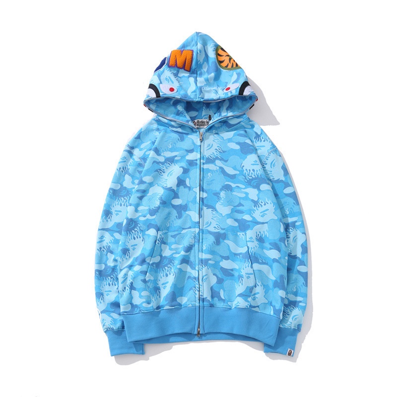 Mới Áo Hoodie Bape Hình Cá Mập Dạ Quang Thời Trang Cá Tính Cho Nam Nữ