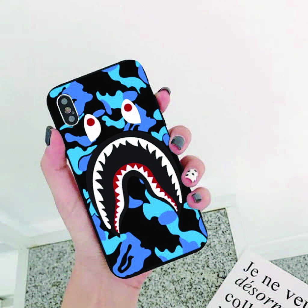 Ốp Lưng Ip ⚡ Ốp Lưng Điện Thoại Ip Bape Cá Mập Full Size - MOBILE89