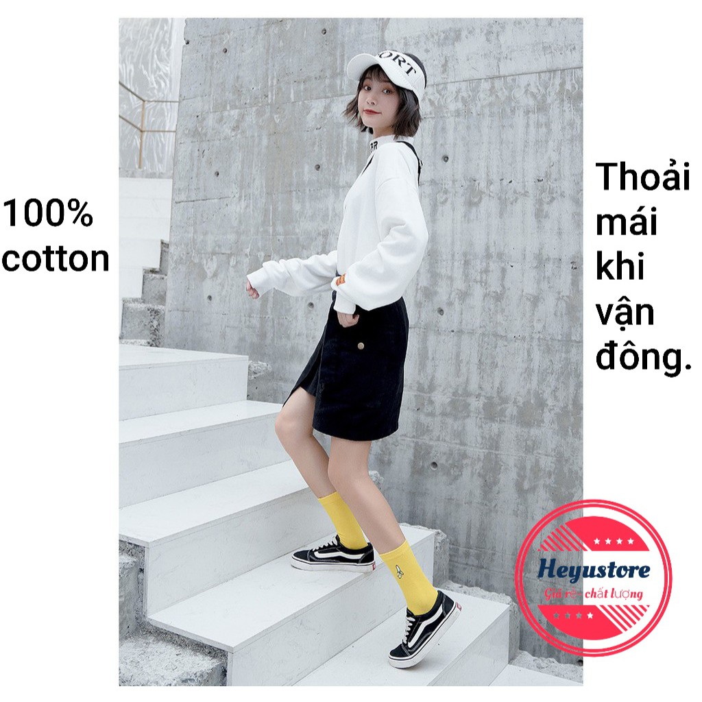 [Tất unisex nhún Cổ Cao] Vớ nam nữ Nhún Ulzzang Cổ Cao Phong Cách Hàn Quốc Hình trái cây