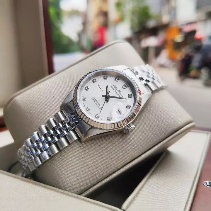Đồng hồ nữ mặt kính sapphire chống xước Olym Pianus OP68322 OP68322LS trắng