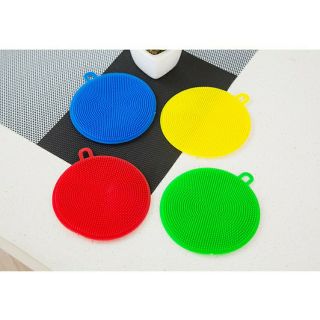 2 Miếng rửa chén dụng cụ rửa bát silicon có móc treo
