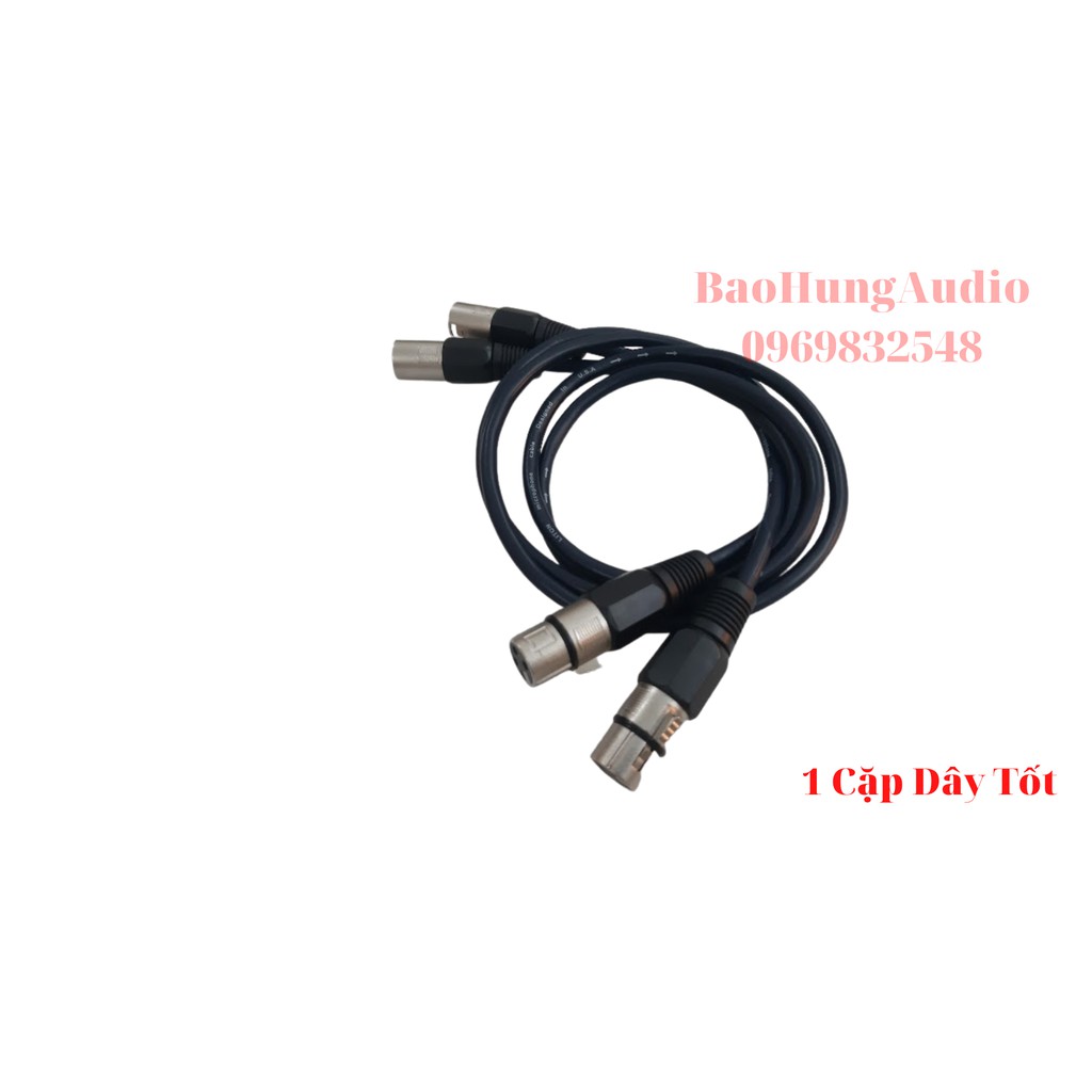 Dây cáp tín hiệu canon đực cái cao cấp, dây canare JAPAN chất lượng chuẩn Audio, giá 1 cặp.