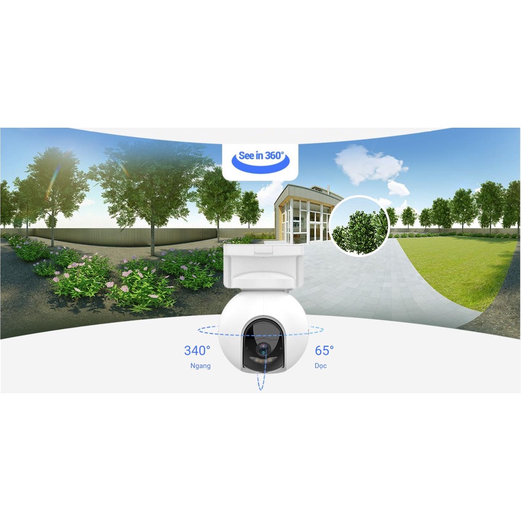 Camera ngoài trời wifi thông minh 2K EZVIZ CB8 - dùng pin năng lượng xanh
