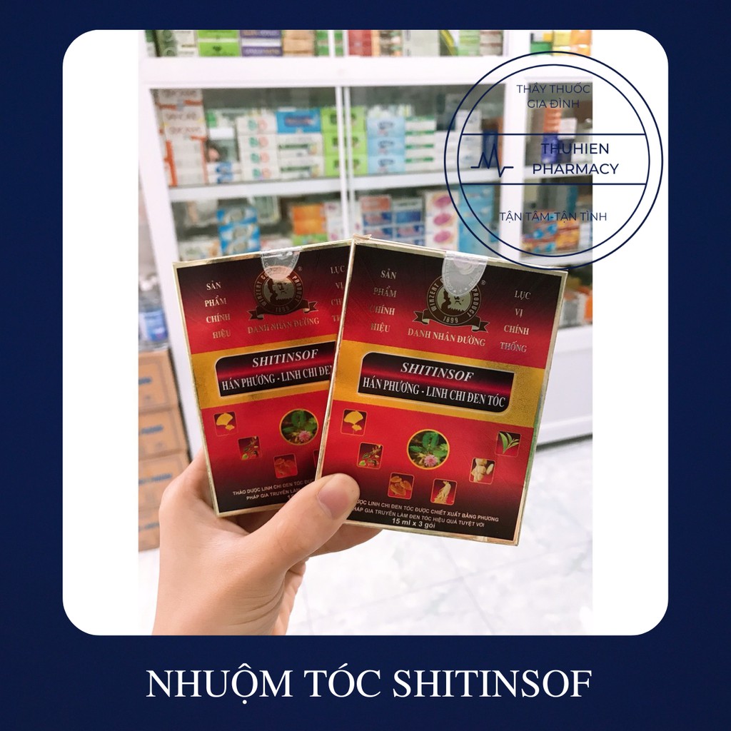 Dầu Gội Nhuộm Tóc Shitinsof Hán Phương Linh Chi đen tóc