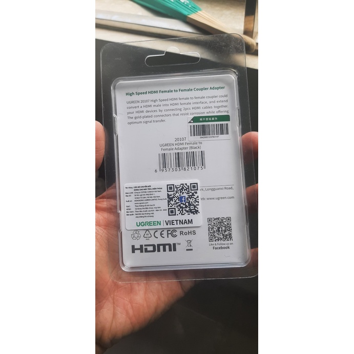 Đầu Nối Dài HDMI 2.0 4K@60Hz Chính Hãng UGREEN 20107 Chính Hãng