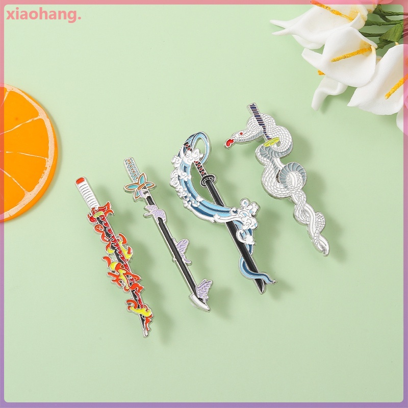 Ghim Cài Áo Kim Loại Hình Thanh Kiếm Anime Demon Slayer