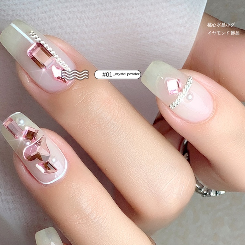 Set Đá Pha Lê 3D Nhiều Hình Dạng Dùng Trang Trí Móng Tay Nghệ Thuật