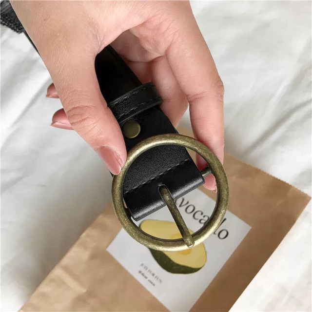 Belt-dây lưng khuyết tròn vintage