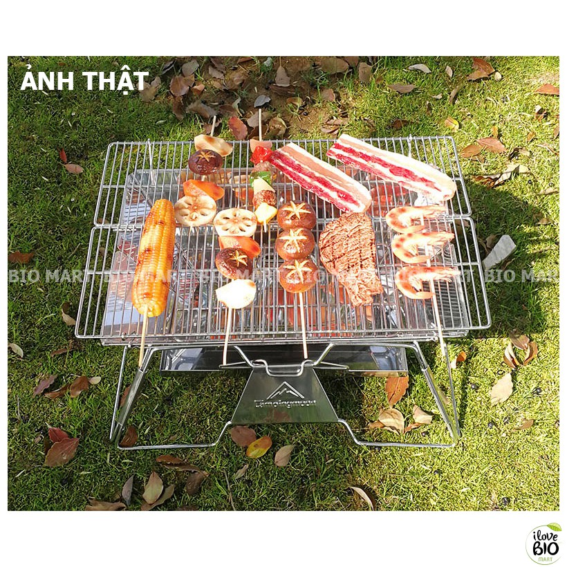 Bếp nướng than hoa BBQ không khói cao cấp MT3 – Bếp nướng gấp gọn du lịch, dã ngoại ngoài trời - BIO194