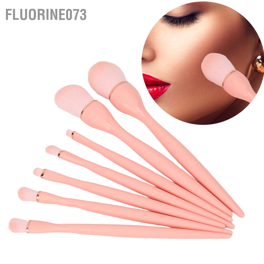 Fluorine073 7 cái Bộ Cọ Trang Điểm Mềm Tổng Hợp Sợi Nền Phấn Mắt Lỏng Bột Mỹ Phẩm Dụng Cụ