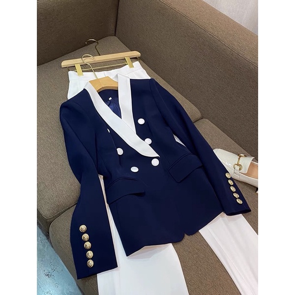 áo vest nữ cao cấp màu xanh dương