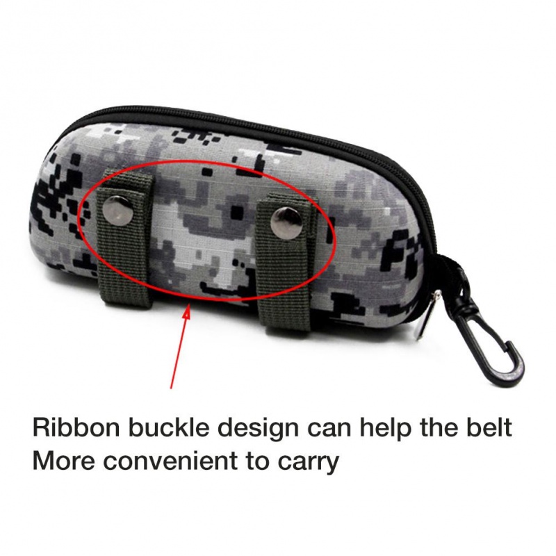 Hộp Đựng Kính Mát Thể Thao Ngoài Trời Bằng Eva Họa Tiết Rằn Ri Có Khóa Kéo Thời Trang Unisex