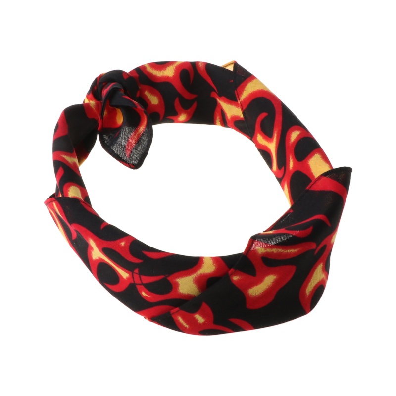 Khăn Choàng Cổ Bandana Hình Vuông In Họa Tiết Ngọn Lửa Đa Năng Phong Cách Hip Hop