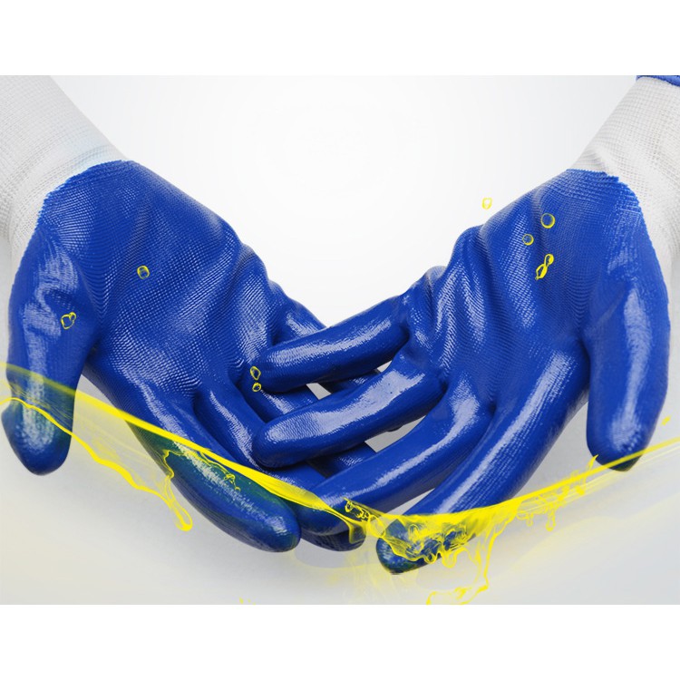 Găng tay lao động, bao tay vải bảo hộ an toàn lao động chống cắt,cách điện sợi dài 24cm ôm sát vừa tay_C108-BTAT
