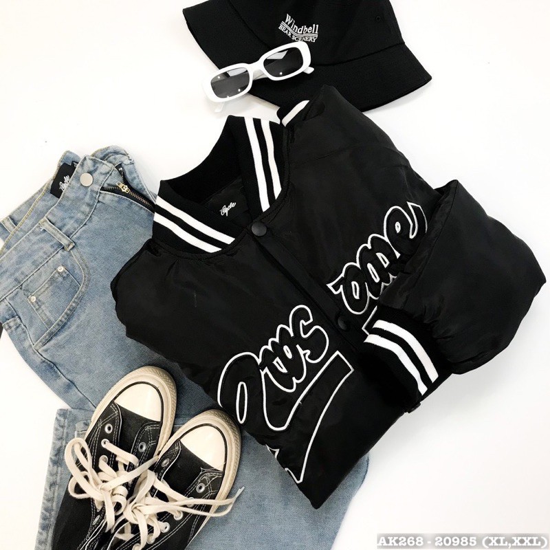 Áo Khoác Dù Nam Nữ Hàng QC Cao Cấp Bomber Dù Gió 2 Lớp Form Rộng Unisex Thêu QWSONE - AK2268