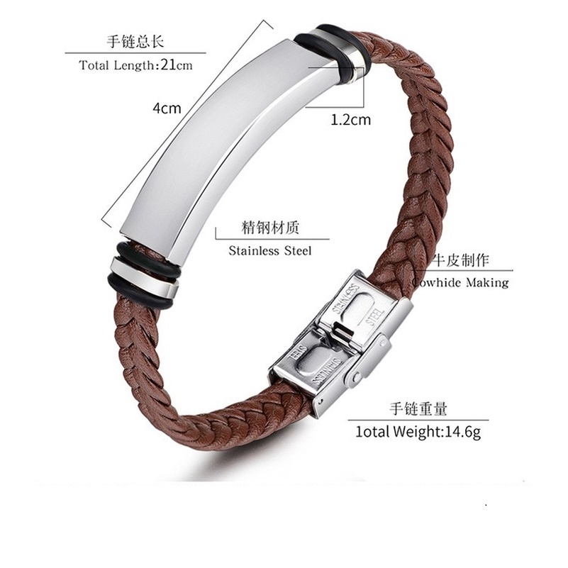Vòng Tay Da Nhiều Sợi Phong Cách Vintage Cho Nam